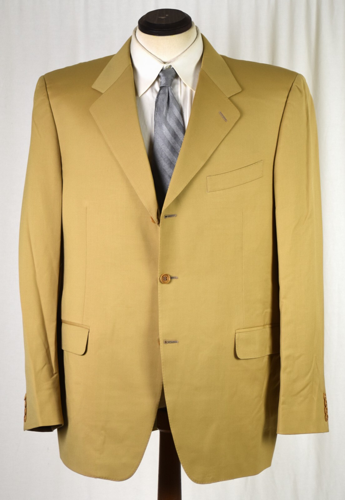 Perfect $1895 CANALI Solid Beige Side Vent Suit 4… - image 1