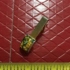 vintage tie clasp gold foil small nuggets 
