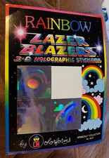 Vtg 1983 Lazer Blazers Colorforms Rainbow Hologram Stickers 3 of 4