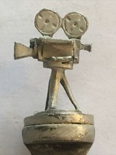 Vintage Souvenir Spoon US Collectible. Pewter Los Angeles California Film Camera