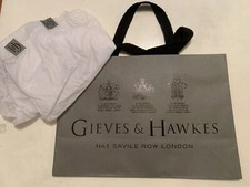 Gives & Hawkes Empty Gift Paper bag With Inside Ribbon Colour Grey Size M/L