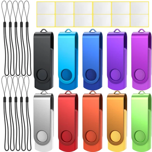 Cle USB 4 Go Lot de 10 USB 2.0 Clé USB Uflatek Flash Drive Rotative Clef USB ...