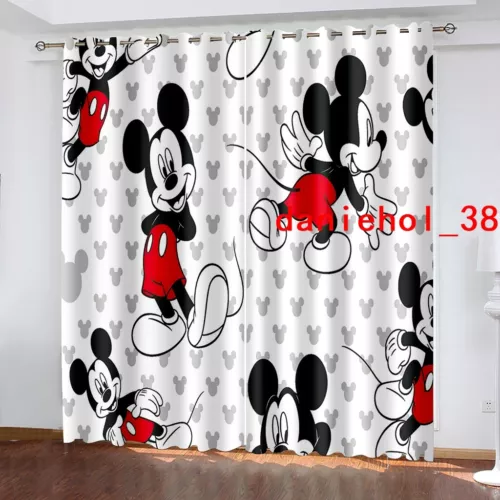 Tende oscuranti spesse per bambini Topolino e Minnie anello termico occhiello superiore - Foto 22 di 53