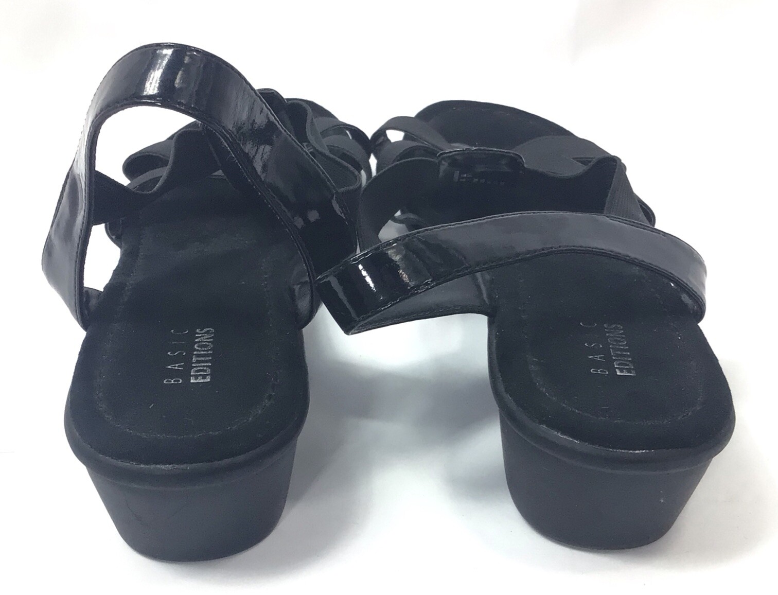 Basic Editions Open Toe Strap Sandal Black Women … - image 4