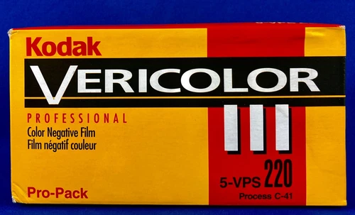 Kodak Vericolor III VPS 220  Film Expired 9/98 Unopened Box