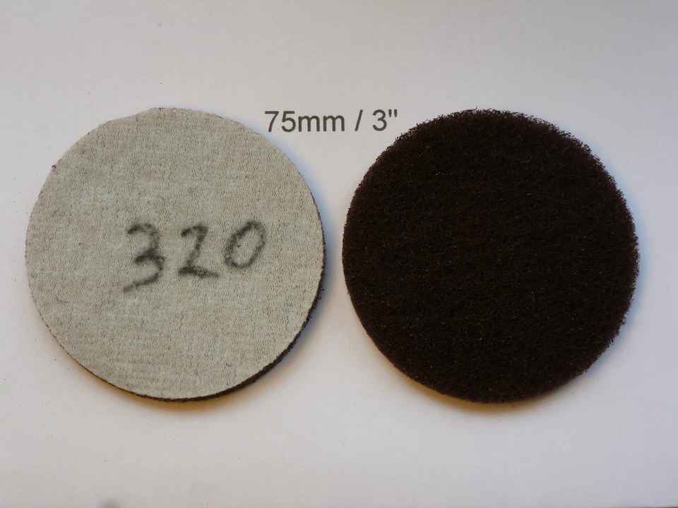 PAD-O-VAC Non-woven Abrasive Discs Hook and Loop Backed 3" / 75mm 320 Grit