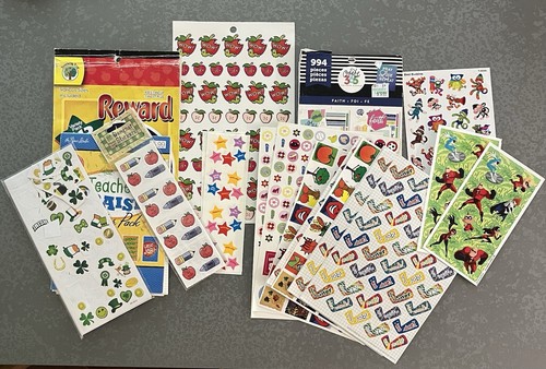 Huge Mixed Misc Random Lot Teacher Reward Encouragement Stickers Colorful