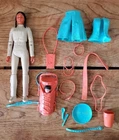Vintage Marx Johnny West Princess Wildflower Indian w/ Accessories Orange Baby