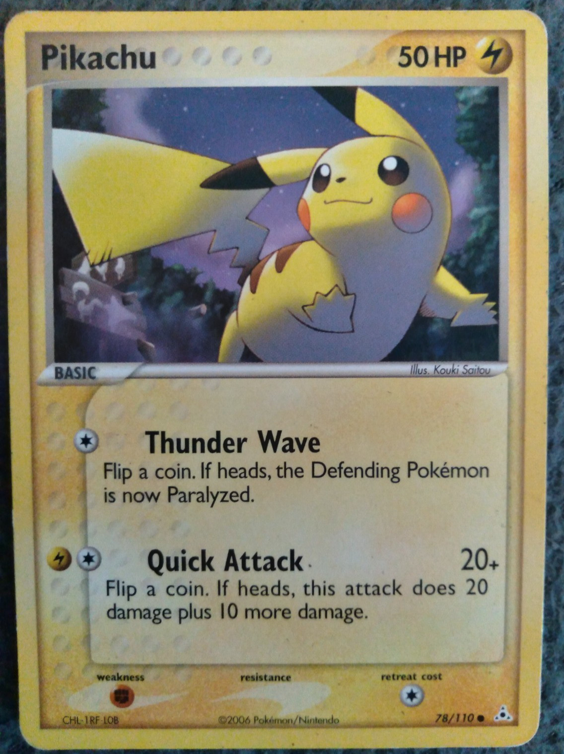 Pikachu 78/110 Holon Phantoms Regular Near Mint