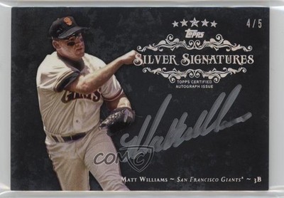 2013 Topps Five Star Silver Signatures Rainbow /5 Matt Williams Auto 0b0