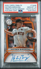 Graded 2025 Topps Tribute Hayden Birdsong #TAHB Auto Orange /25 RC Card PSA 10