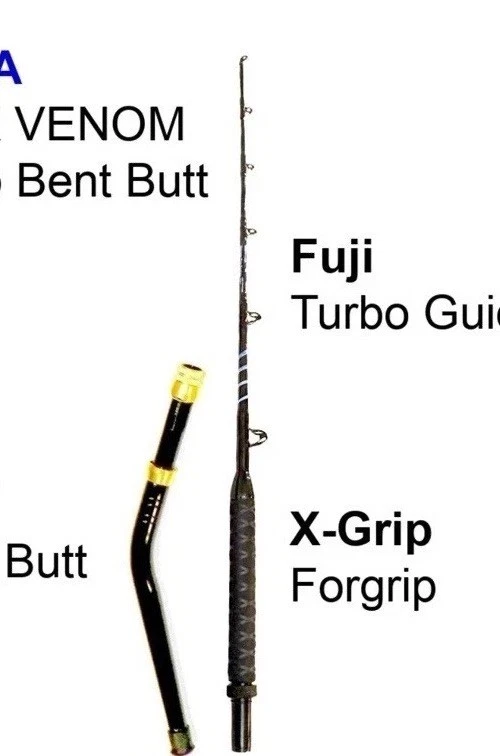 УДОЧКА OKIAYA BLACK VENOM-PRO BENT BUTT 80-130 ФУНТОВ - Изображение 2 из 4