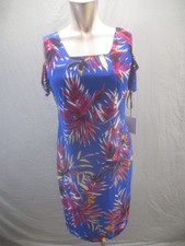 NWT Calvin Klein Size 6 Womens Nulticolor Floral Short Sleeve Bodycon Dress 132