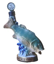Vintage Jim Beam Fresh Water Fishing Hall Of Fame Bass Decanter