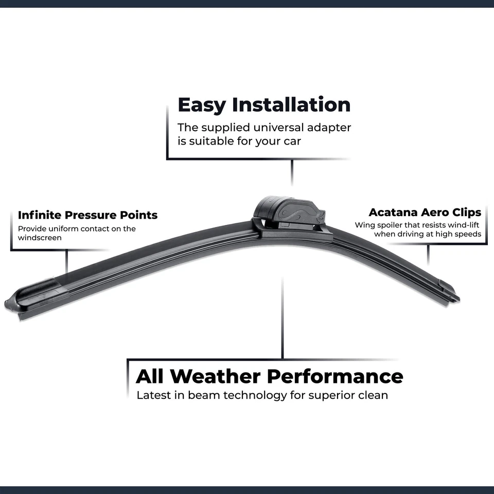 Wiper Blades for MG ZS AZS1 2017 - 2024 Pair 24" + 14" Windscreen Replacement - image 2 of 4
