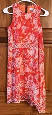 Calvin Klein Sleeveless,Knee Length Slant Scallop Edge Spring/Summer Dress Sz4P