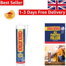 Quick-Drying Crack Attack Filler - Smooth Finish White Sealant for Home Repairs