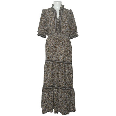 Max Studio, Maxikleid, Größe: M, Schwarz/Mehrfarbig, Blumen, Damen #ef5