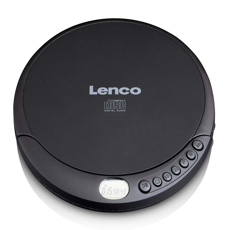 Lenco CD-010 - Tragbarer CD-Player mit Akku-Aufladefunktion - Schwarz