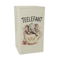 Dose 900Ml Teelefant - Vorratsdose Mit SüßEm Elefantenmotiv Mit Spruch:
