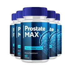 5-Pack Prostate Max Capsules - Natural Support for Health & Wellness - 300 Caps
