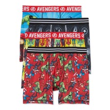 Avengers Boys Boxer Briefs Underwear, 4-Pack,