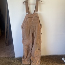 Key Imperial Overalls Vintage Tan Insulated Canvas Men  s Size 2XL USA