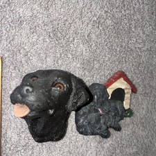 BLACK LABRADOR FIGURES, MAGNETS & EVEN POOP KEY~HOLDER~SANDICAST, PRINTWICK~VGC