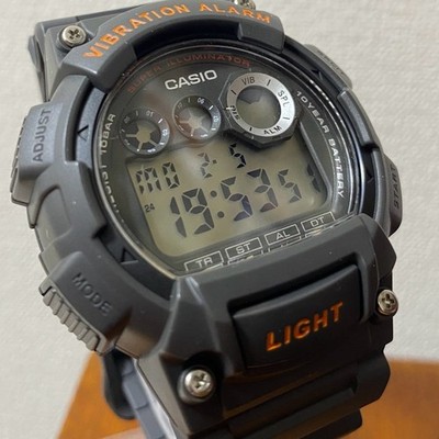 Casio Men's Super Illuminator Quartz Digital Black 47mm Watch Good