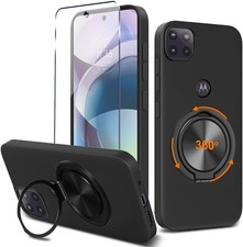 For Motorola One 5G Ace Case 360 Rotatable Ring Shockproof,Screen Protector