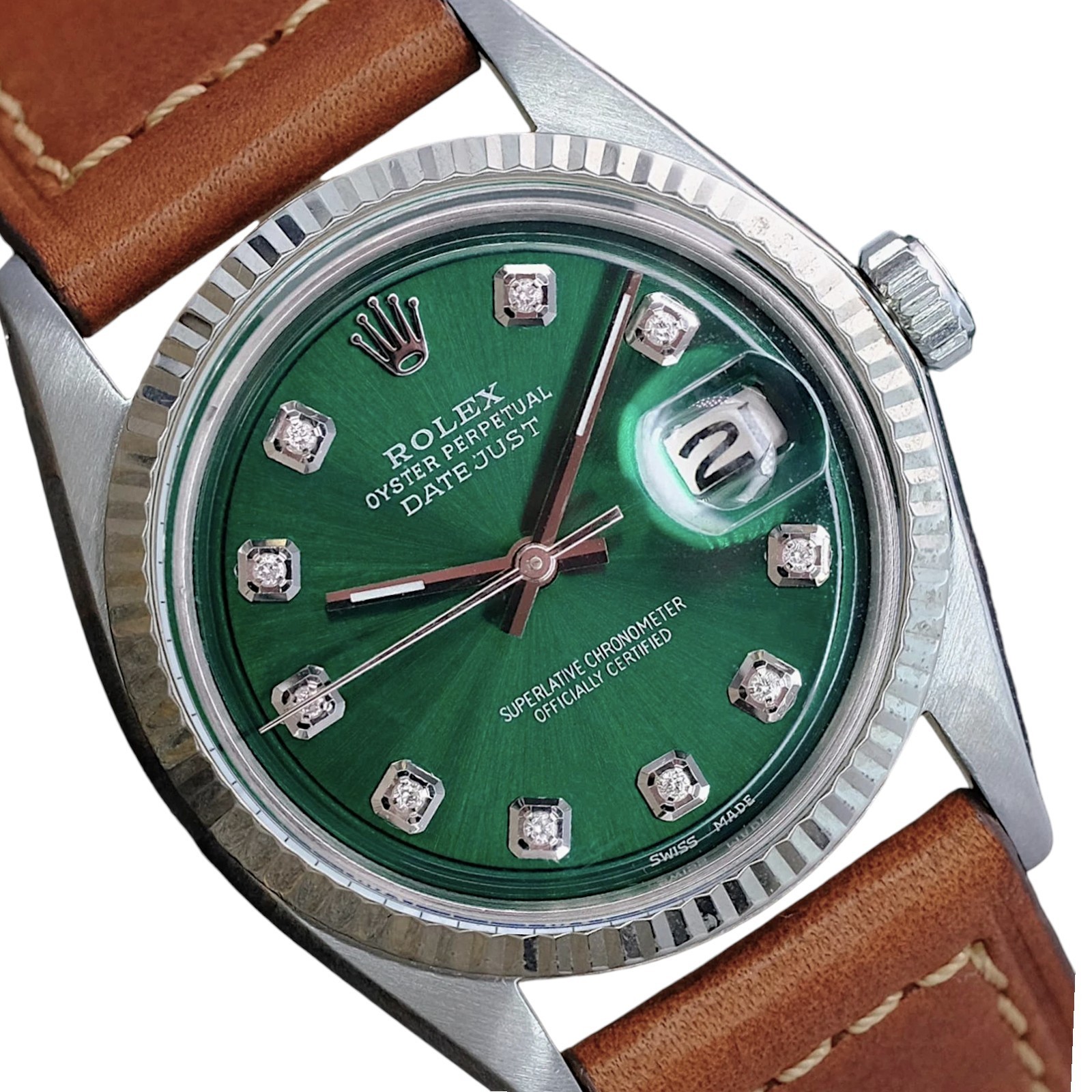 Rolex Datejust Stainless Steel Green w