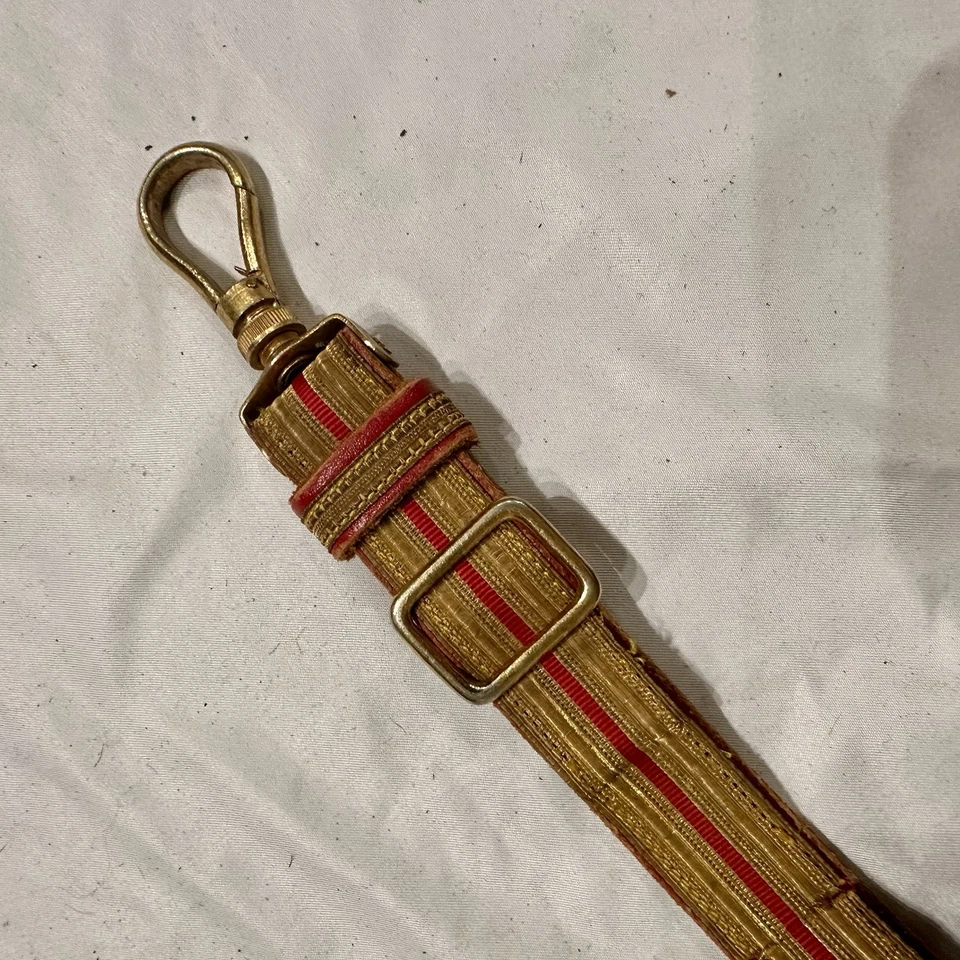 Cinturón de vestir y colgador de espada de oficial del ejército de Estados Unidos original de la Guerra Civil de la India Foto 2 de 4