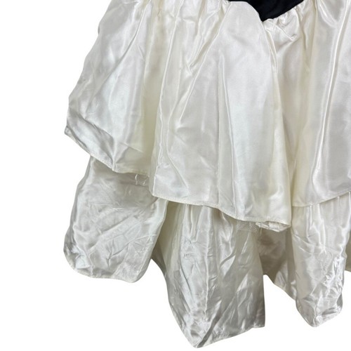 Roberta Vintage Strapless Satin Tiered 90s Key Hole Bow Prom Formal Dress sz XS - Picture 7 of 15