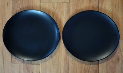 NOWT SET OF 2 IKEA ''MODERN EBONY'' OVAL DINNER PLATES Another Set Available