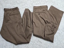 Wearguard Uniform Pants Men’s 36x32 Cargo Brown NWOT Dress Work Casual Lot Of 2