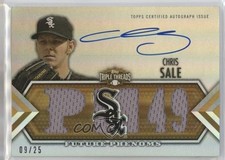 2012 Topps Triple Threads Future Phenoms Auto Relics Gold 9/25 Chris Sale 0o48