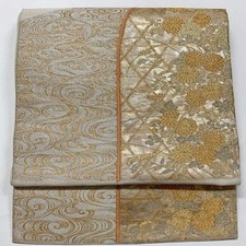 6574 Japanese Vintage Fukuro Obi Belt Kimono Fabric Silk Traditional
