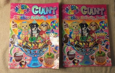 2 Lisa Frank Giant Sticker Activity Book Over 500 Stickers 2012 Bendon RARE Lot