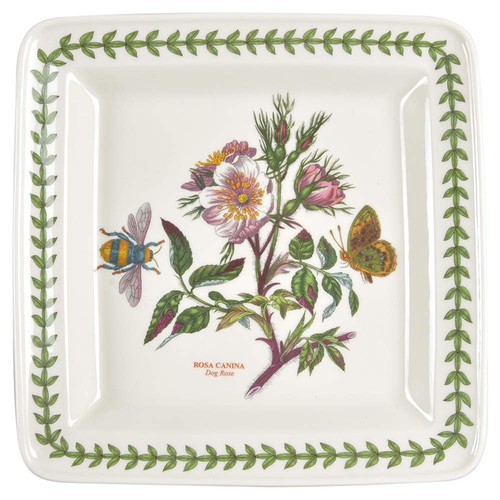 Portmeirion Botanic Garden Dog Rose 8" Square Plate