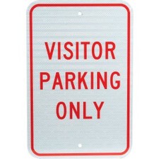 Aluminum Sign - Visitor Parking Only - .08"" Thick TM7J ACCUFORM MANUFACTURING