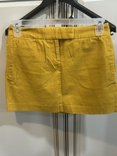 J.Crew Mustard Yellow Corduroy Mini Skirt Women's Size 2