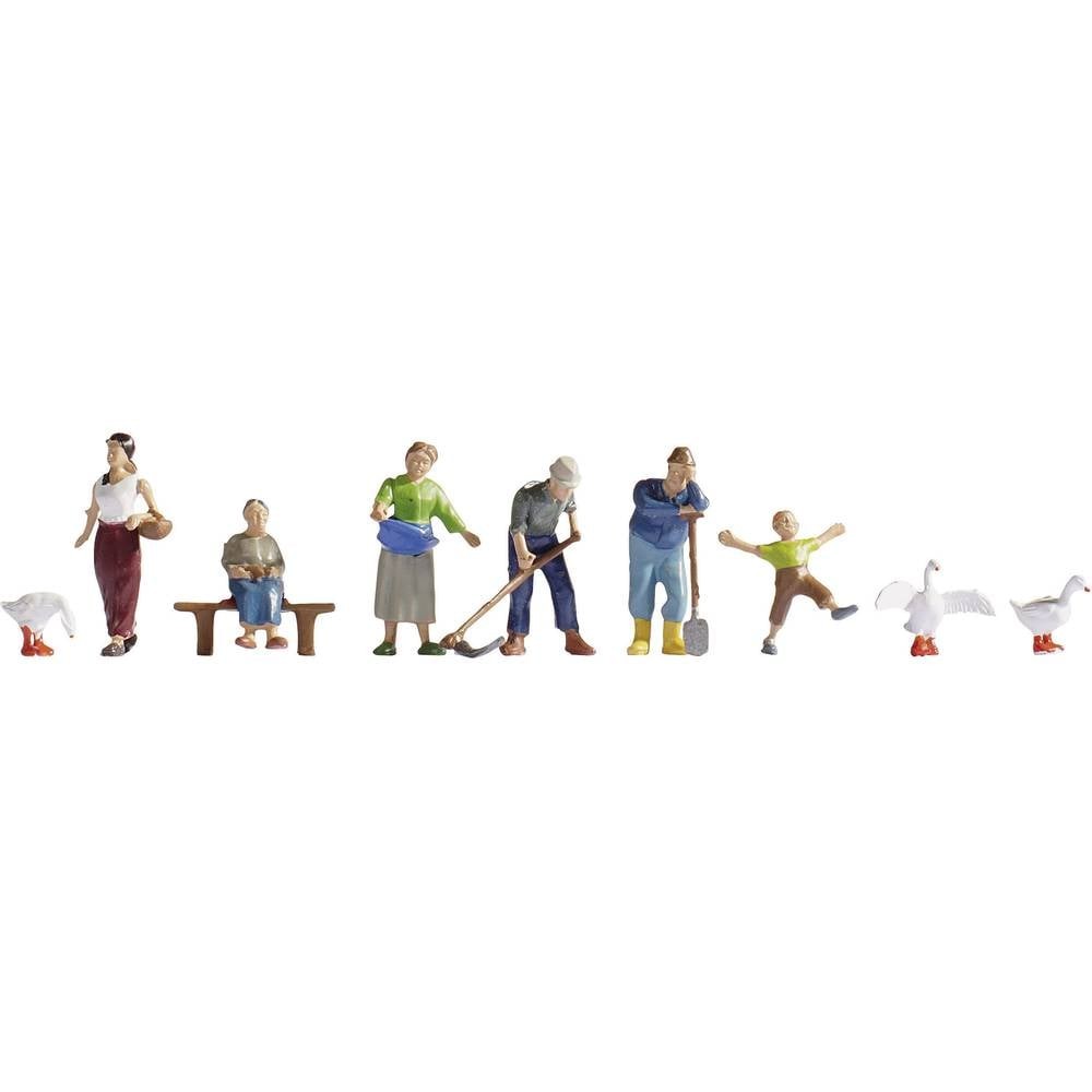 9 figurines d'agriculteurs NOCH 36629 de haute précision pour collectionneurs exigeants