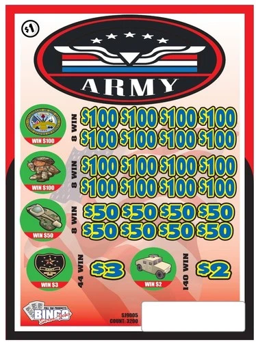 NEW pull tickets ARMY 360 Single Pop-Open Instant Tabs