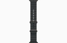 Generic Watch Band For 49mm Apple Ultra 1, 2 & 3 Natural Titanium. Black Ocean