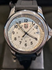 MENS LUMINOX WATCH H3 MBM SERIES STEEL CASE RUBBER BAND DATE SWISS MADE