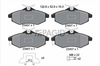 Bremsbelagsatz Scheibenbremse Pagid T1324N FüR CitroËN C3 1 C2 Enterprise LPG