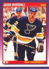 Jason Marshall #388 1991-92 Score American St. Louis Blues Hockey
