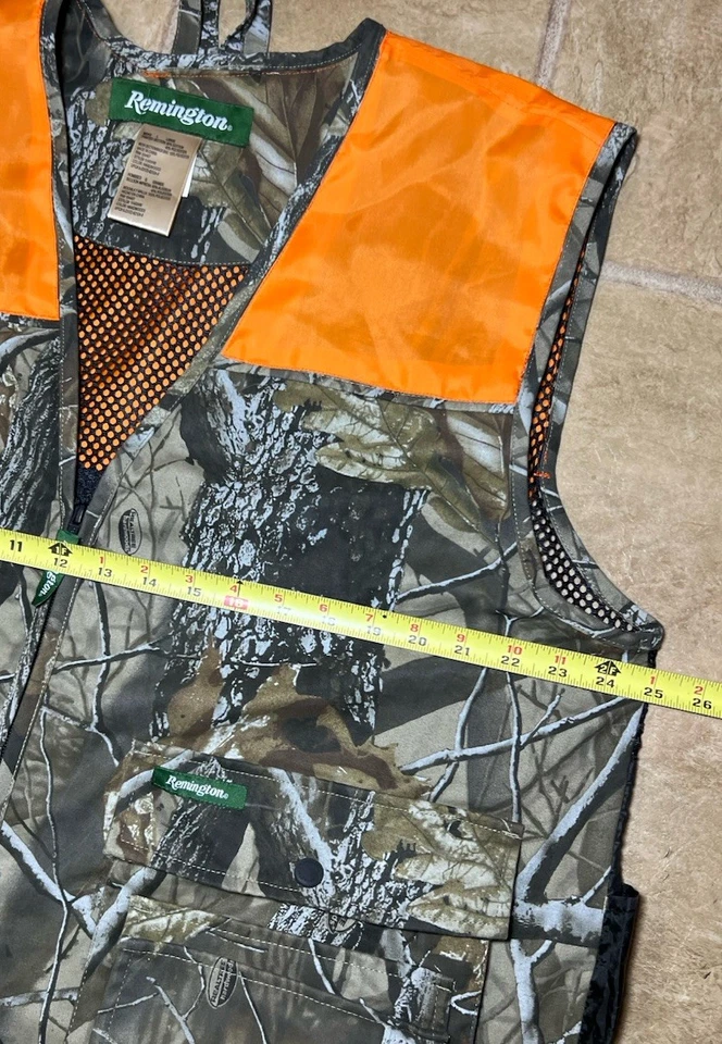 Remington Hunting Shooting Vest Men’s Large Game Bag Utility Camo Orange Mesh - Image 4 of 4