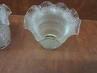 3 Vintage Basketweave Glass Bell  Shades For Sconce/ Lighting — photo 4