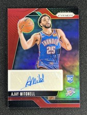 2024-25 Panini Prizm Ajay Mitchell #RSI-AMT Red RC Rookie Signatures Auto /99